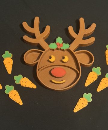 3D Printed Reindeer Tray Tray- Ideal For Sensory Play Filled With Rice Or Sand Or For Christmas Projects - Image 1