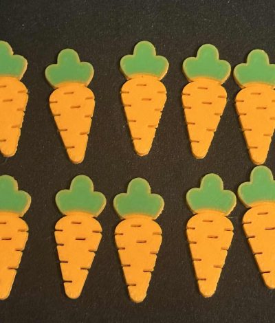 3D Printed Carrot tokens - set of 10 mini shapes