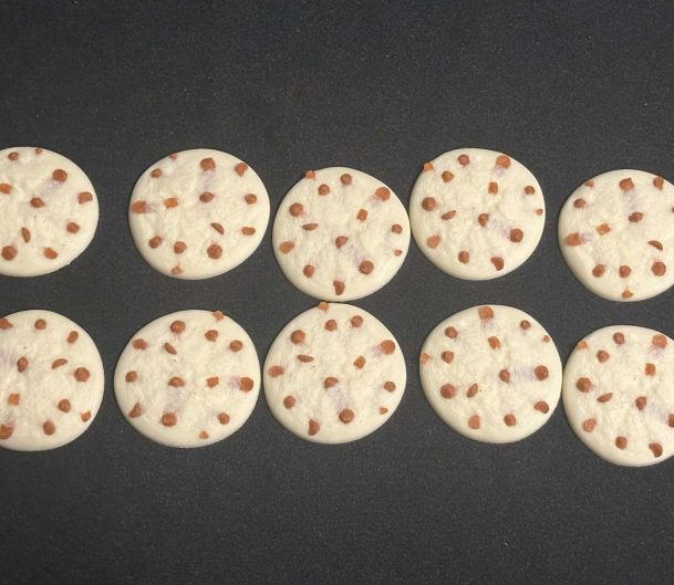 3D Printed Cookie tokens - set of 10 mini shapes