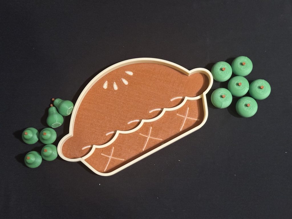 3D Printed Pie Tray- Ideal For Sensory Play Filled With Rice, Sand Or Miniature Fruit Or Food Projects