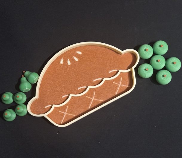 3D Printed Pie Tray- Ideal For Sensory Play Filled With Rice, Sand Or Miniature Fruit Or Food Projects