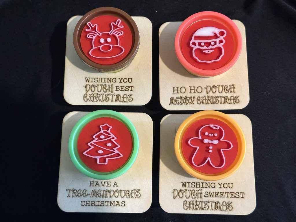 3oz Christmas Play Doh Pot With Stamper & Motto – Great As Christmas Gifts, Give Aways Or For Party Bags
