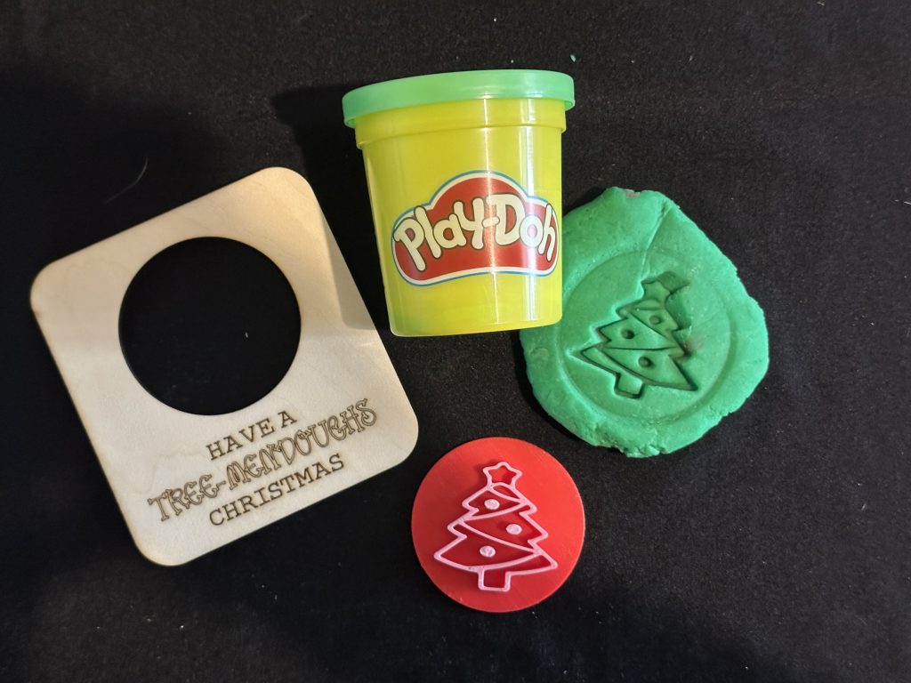 3oz Christmas Play Doh Pot With Stamper & Motto – Great As Christmas Gifts, Give Aways Or For Party Bags
