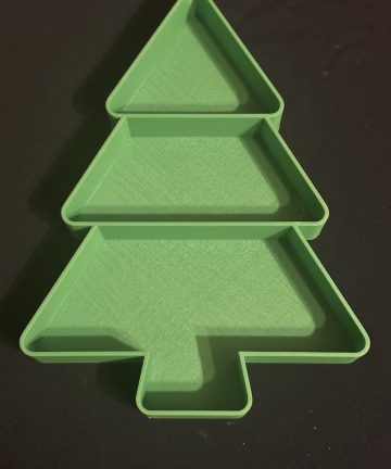 3D Printed Christmas Tree Tray- Ideal For Sensory Play Filled With Rice Or Sand Or For Christmas,  Woodland, Nature Or Seasons Projects - Image 1