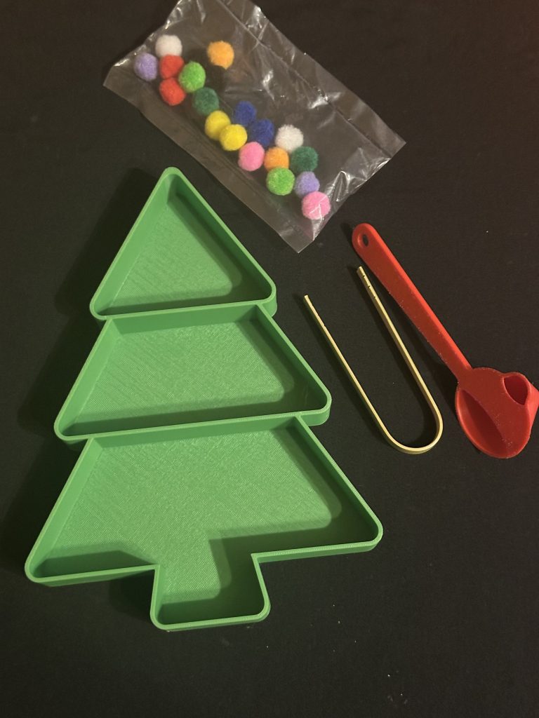 3D Printed Christmas Tree Tray- Ideal For Sensory Play Filled With Rice Or Sand Or For Christmas, Woodland, Nature Or Seasons Projects
