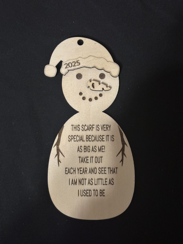 Snowman Christmas Ribbon Decoration - Measure Your Little One With Some Ribbon And Then Put It Round The Snowman's Neck To See How Much They Grow Each Year