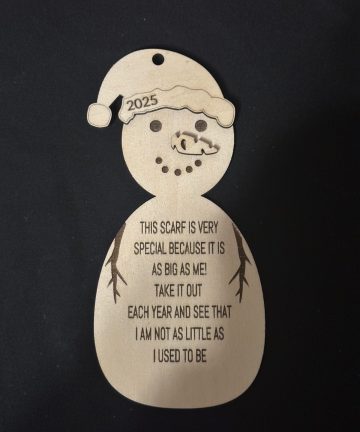 Snowman Christmas Ribbon Decoration - Measure Your Little One With Some Ribbon And Then Put It Round The Snowman's Neck To See How Much They Grow Each Year - Image 1