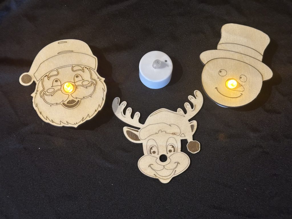 Christmas Tea Light Faces - Great For Christmas Projects Or Gifts