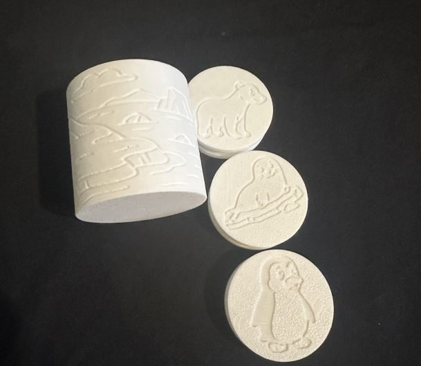 Artic Double Sided Stamper & Roller Set – Great for Coloured Play Dough or Damp sand, Also Ideal For Winter, Seasons & Christmas Products