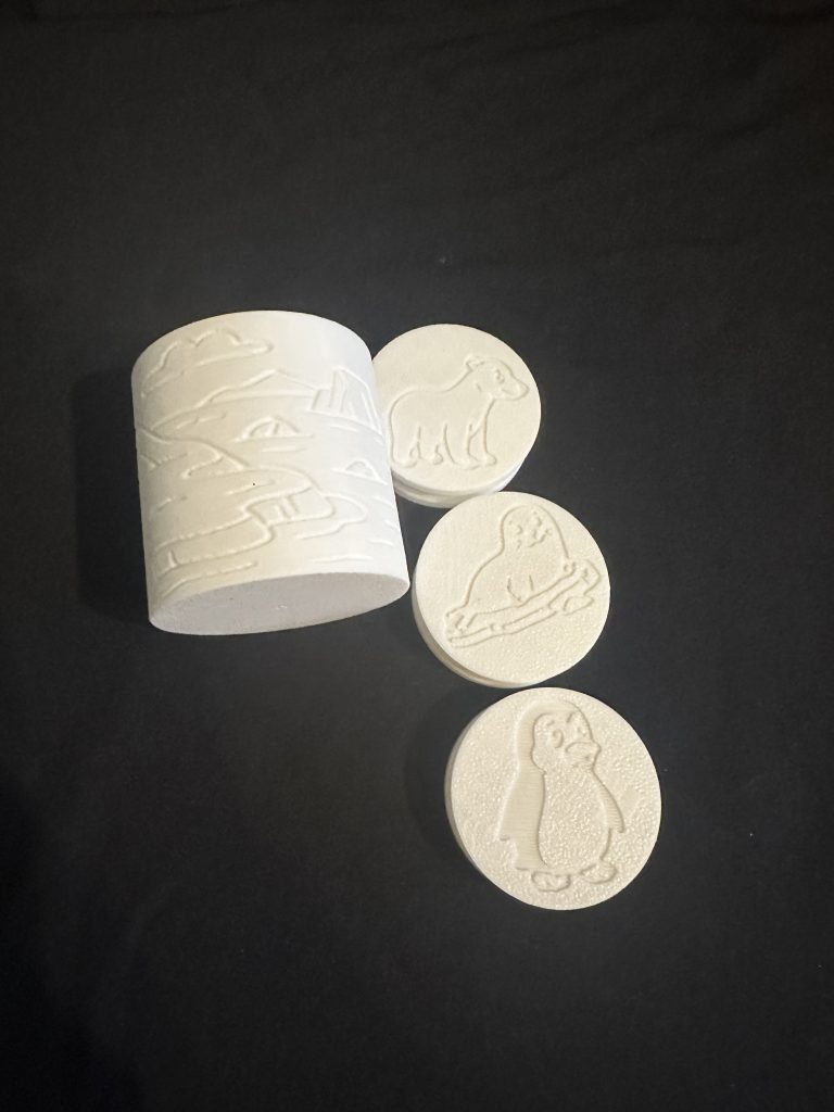 Artic Double Sided Stamper & Roller Set – Great for Coloured Play Dough or Damp sand, Also Ideal For Winter, Seasons & Christmas Products
