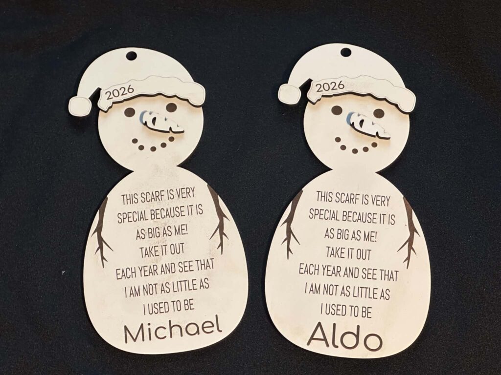 Snowman Christmas Ribbon Decoration - Measure Your Little One With Some Ribbon And Then Put It Round The Snowman's Neck To See How Much They Grow Each Year