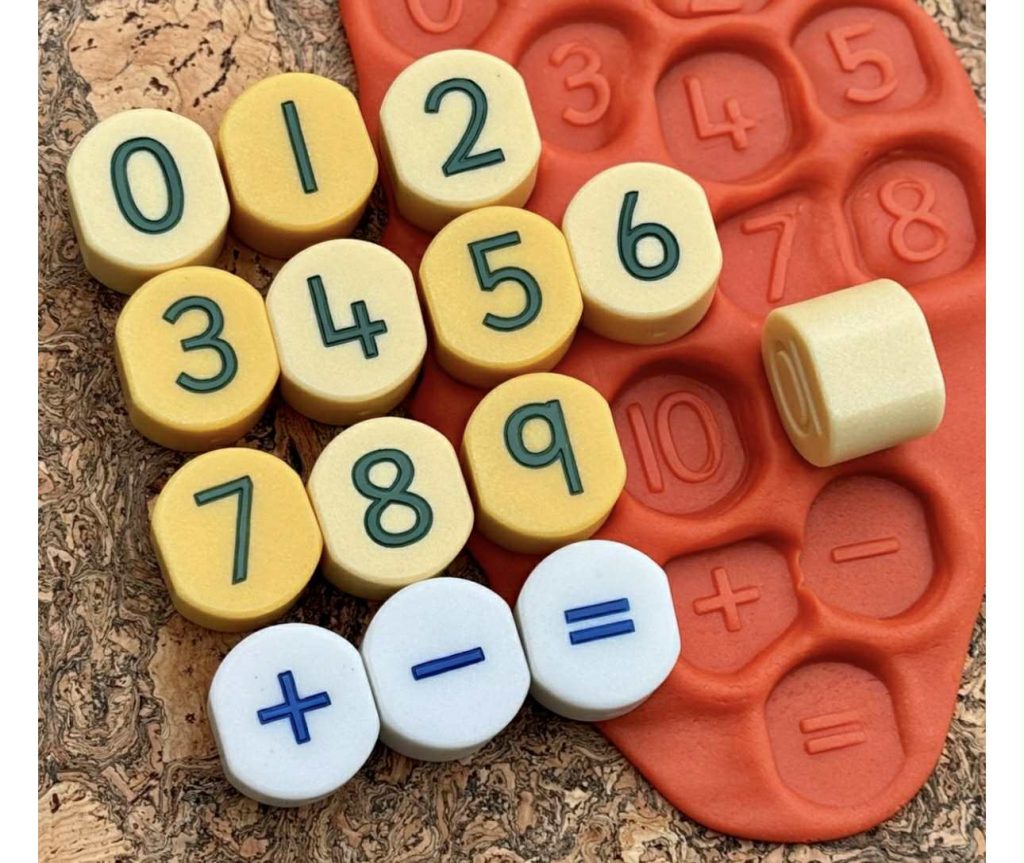 Yellow Door Number Stamping Stones