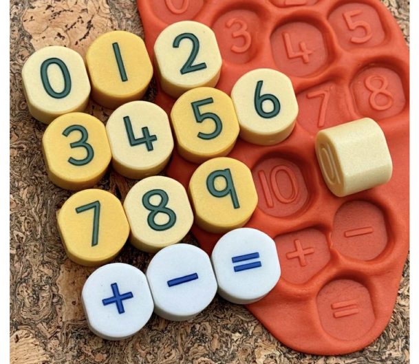 Yellow Door Number Stamping Stones