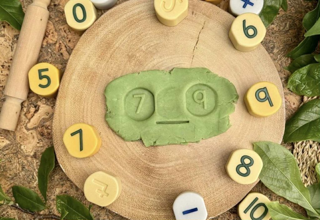Yellow Door Number Stamping Stones