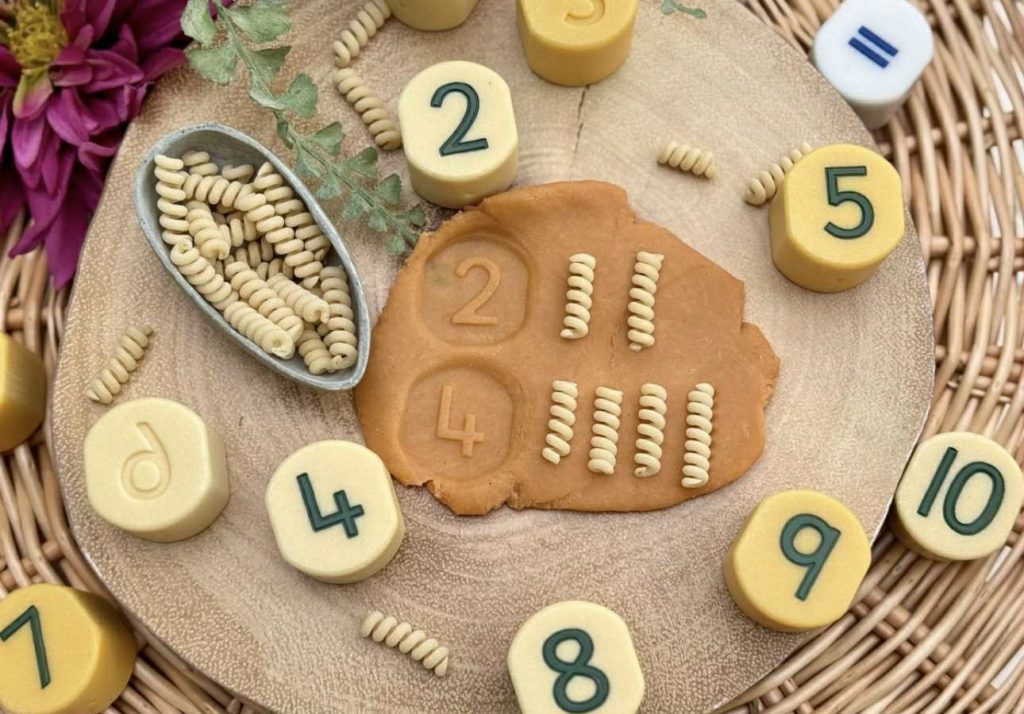 Yellow Door Number Stamping Stones