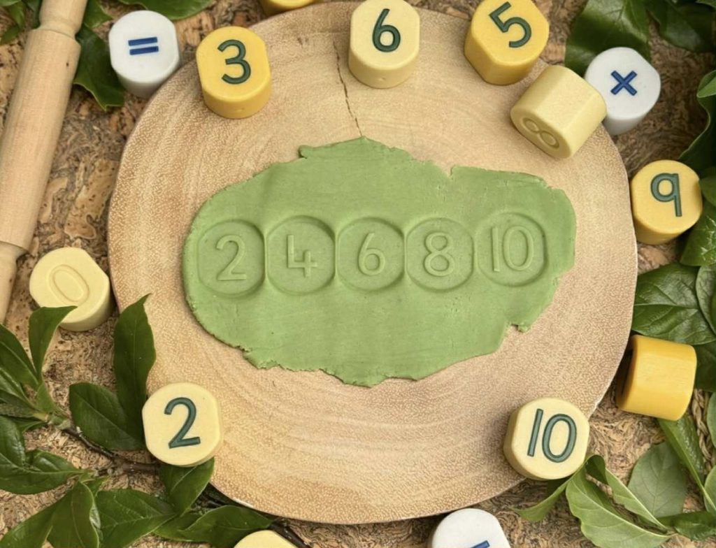 Yellow Door Number Stamping Stones