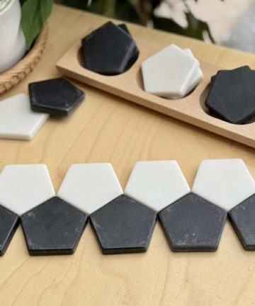 Yellow Door Patterning Pentagons - Image 1