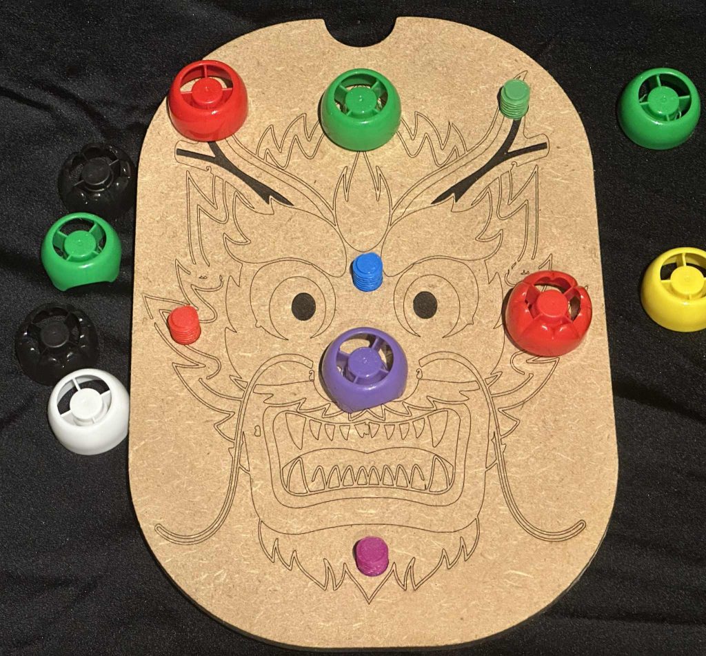Flisat Dragon Screw On Pouch Lid 3D Printed & MDF – Great For Helping Little Hands With Coordination & Dexterity & Chinese New Year Projects