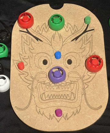 Flisat Dragon Screw On Pouch Lid 3D Printed & MDF – Great For Helping Little Hands With Coordination & Dexterity & Chinese New Year Projects - Image 1