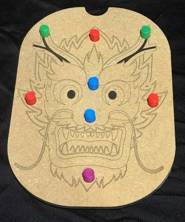 Flisat Dragon Screw On Pouch Lid 3D Printed & MDF – Great For Helping Little Hands With Coordination & Dexterity & Chinese New Year Projects - Image 2