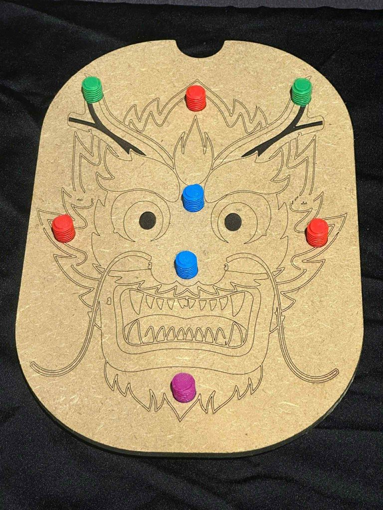 Flisat Dragon Screw On Pouch Lid 3D Printed & MDF – Great For Helping Little Hands With Coordination & Dexterity & Chinese New Year Projects