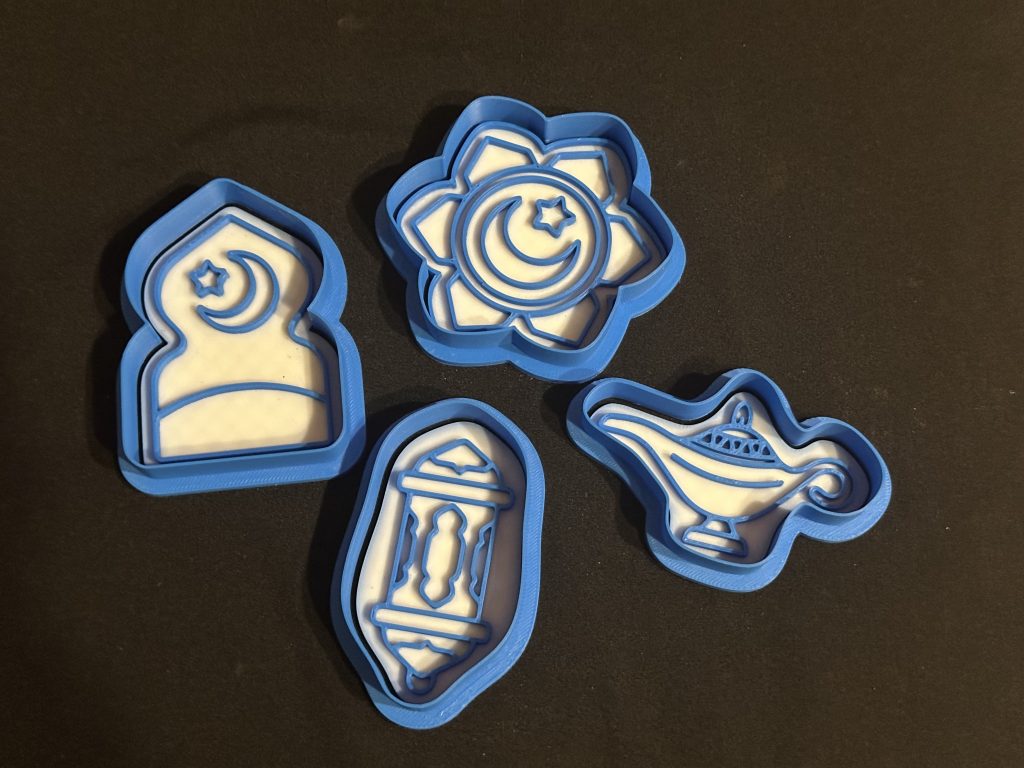 3D Printed Ramadan Cookie Cutters - Great For Use with Play Dough & Cley And Ramadan & Other Festival Projects
