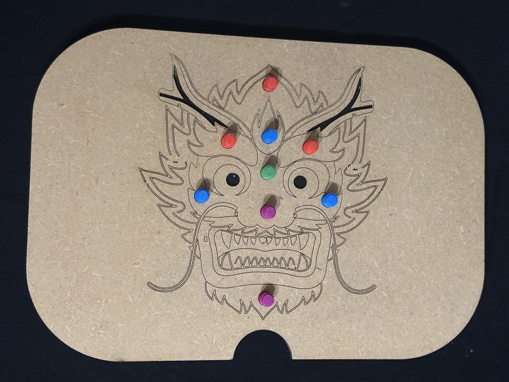 Flisat Dragon Screw On Pouch Lid 3D Printed & MDF – Great For Helping Little Hands With Coordination & Dexterity & Chinese New Year Projects