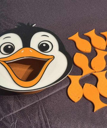 3D Printed Penguin Feeding Face – Great For Winter Or Seasons Projects and To Help Little Hands With Coordination - Image 3
