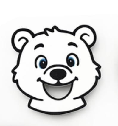 3D Printed Polar Bear Feeding Face - Great woodland activity