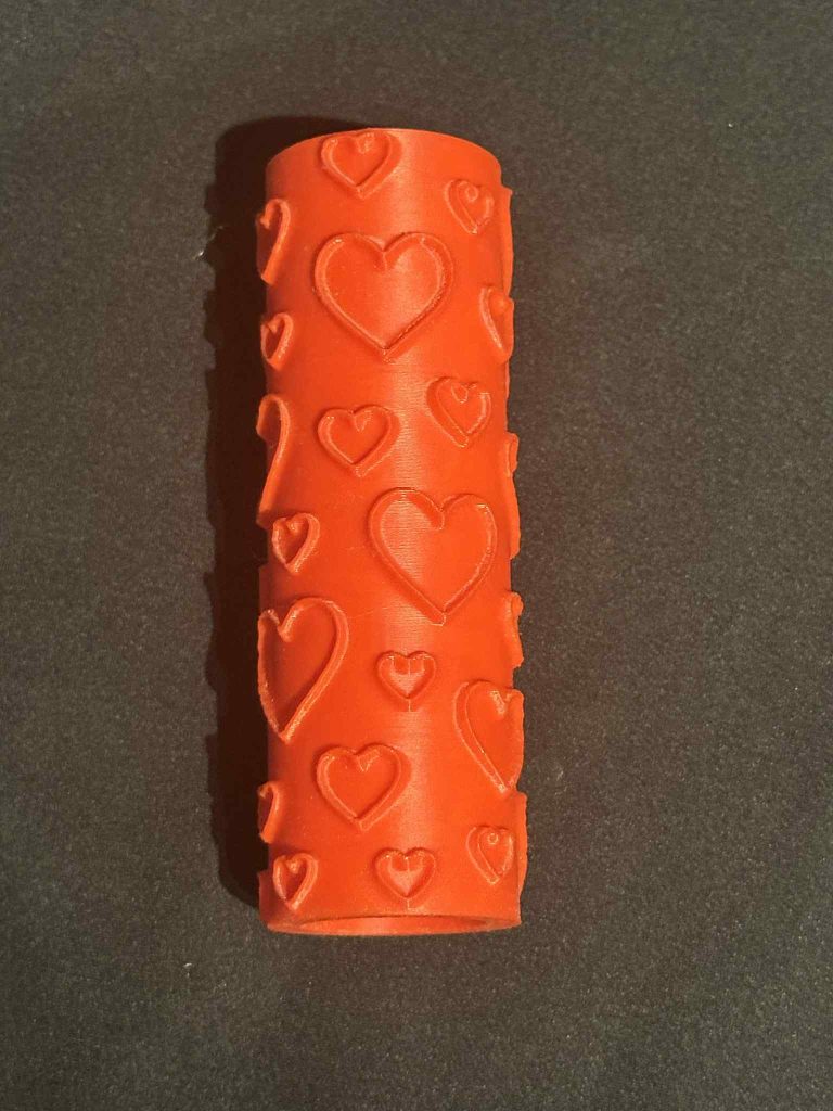 3D printed Heart roller -great for valentines