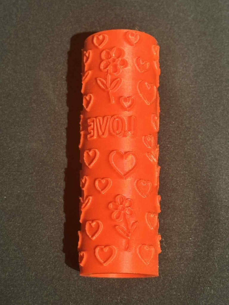 3D printed Love, Heart and flower roller -great for valentines