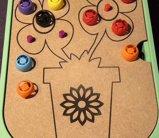 IKEA Flisat Vase Flower Screw On Pouch Lid 3D Printed & MDF – Great For Helping Little Hands With Coordination & Dexterity & Spring and summer activities