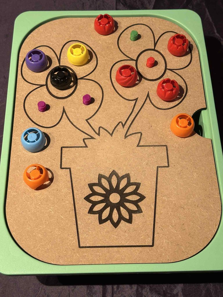 IKEA Flisat Vase Flower Screw On Pouch Lid 3D Printed & MDF – Great For Helping Little Hands With Coordination & Dexterity & Spring and summer activities