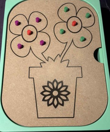 IKEA Flisat Vase Flower Screw On Pouch Lid 3D Printed & MDF – Great For Helping Little Hands With Coordination & Dexterity & Spring and summer activities - Image 2