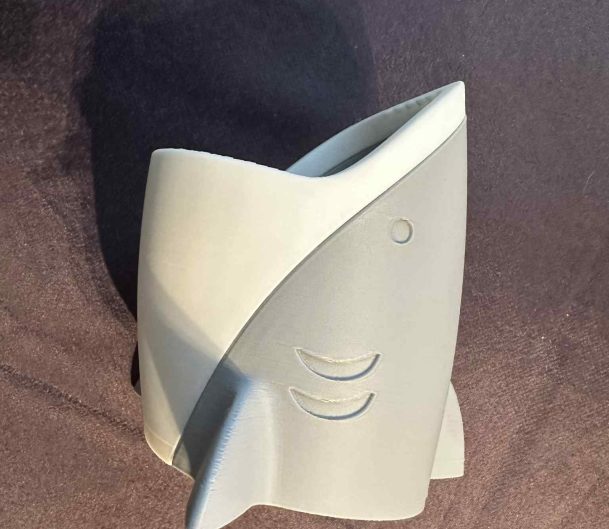 Shark feeding face 3D printed - great for fine motor skills and sensory play