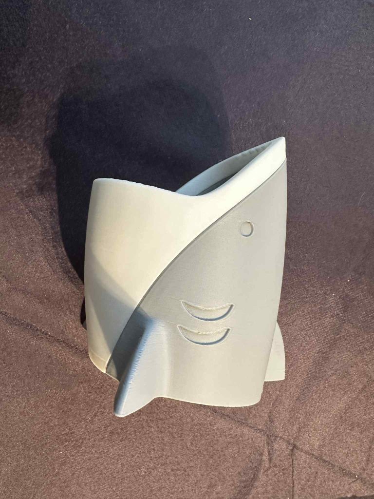 Shark feeding face 3D printed - great for fine motor skills and sensory play