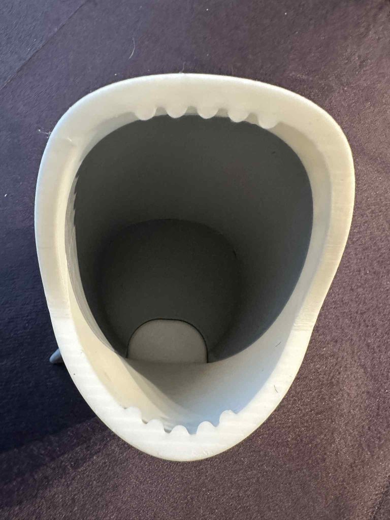 Shark feeding face 3D printed - great for fine motor skills and sensory play