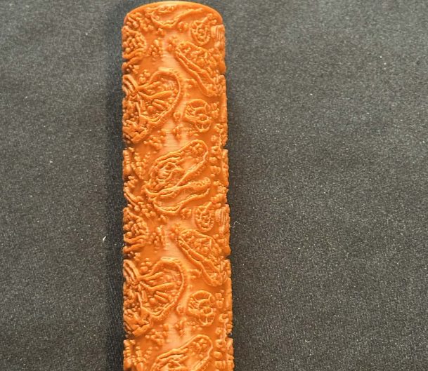 3D Printed Dinosaur Roller - Great for play dough, damp sand or clay, these rollers create beautiful seasonal patterns and support hands-on, creative play