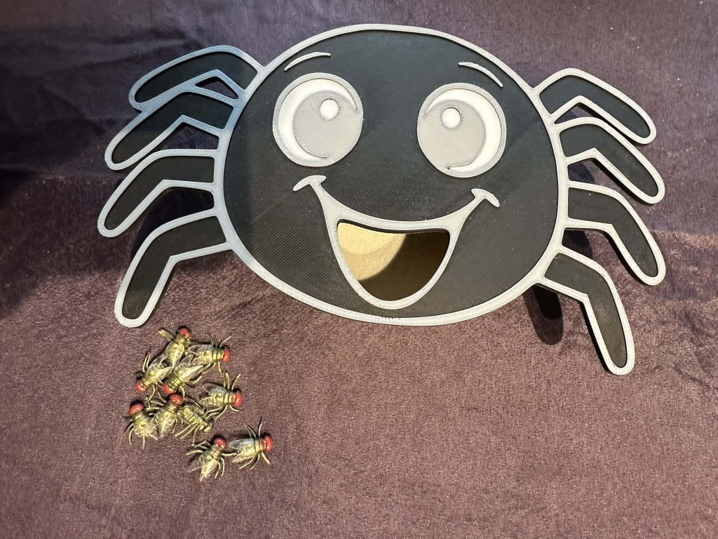 3D Printed Spider Feeding Face – Great For spring, summer or insect activities  and To Help Little Hands With Coordination
