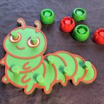 3D Printed Screw On Pouch Lid Caterpillar - Great to Help With Little Ones Hand And Eye Co-ordination And Insect Projects