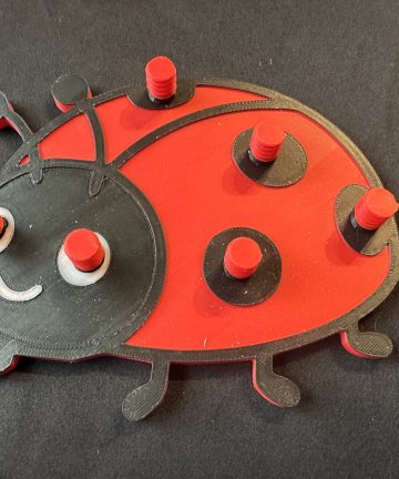 3D Printed Screw On Pouch Lid Ladybird – Great to Help With Little Ones Hand And Eye Co-ordination And Insect Projects - Image 1