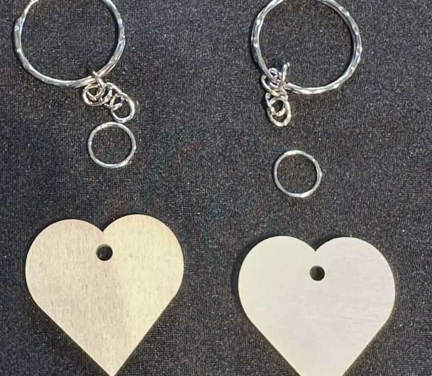 Heart blank Keyring - A simple and fun craft item, perfect for creating personalised gifts