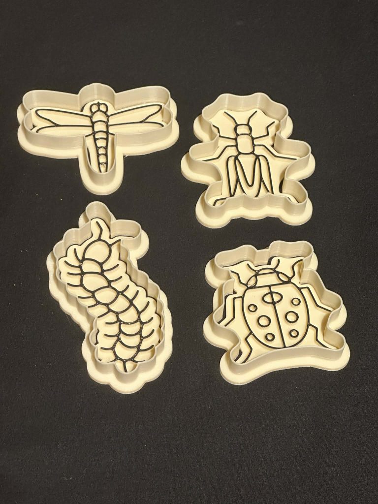 Perfect for adding to your mini beast and Spring activities - Mini Beast 3D Printed Resources Play Dough Cutters & Stampers