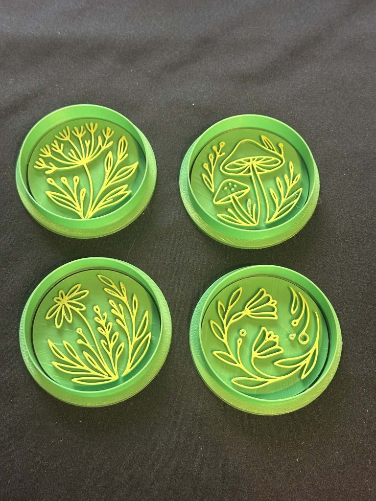 3D Printed Nature Flowers Cookie Cutters – Great For Use with Play Dough & Clay, damp sand or cookie
