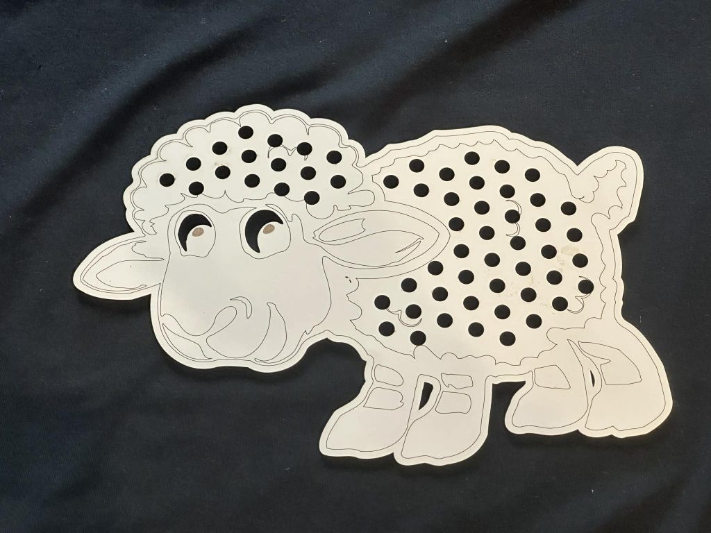 Sheep / Lamb Collecting or Threading shape - great fine motor skills activity