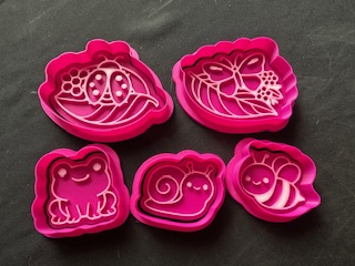 3D Printed Mini Critters (Insects & Reptiles) Cookie Cutters – Great For Use with Play Dough & Clay, damp sand or cookie