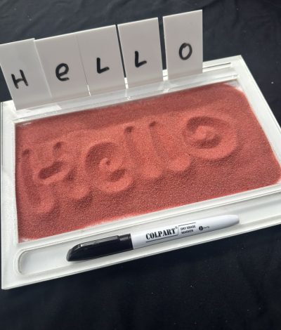Acrylic Sand Writing Tray - Ideal for mark making and strengthen hand muscles for writing