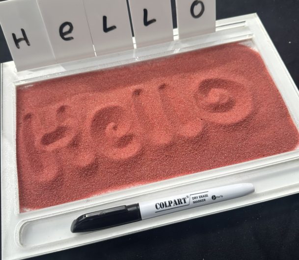 Acrylic Sand Writing Tray - Ideal for mark making and strengthen hand muscles for writing