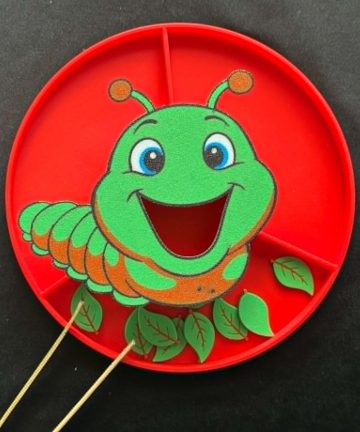 3D Printed Feeding Caterpillar Face - Great for fine motor skills activities - Image 1