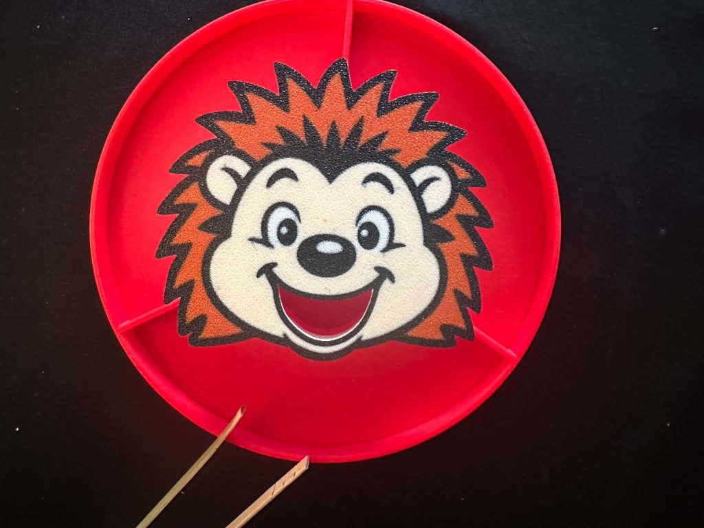 3D Printed Feeding Hedgehog Face - Great for fine motor skills activities
